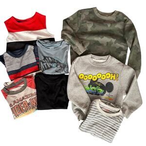Boys XS Shirt and Long Sleeve 8 Piece Lot Bundle